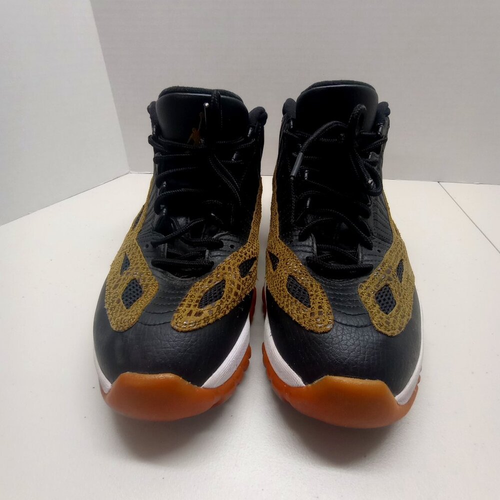 Air Jordan Jumpman Team J Low Size 11 Black Gold Snakeskin Retro Basketball Shoe